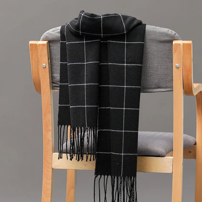 185*35cm outdoor Plaid Winter Scarf Women men unisex shalw Warm wrap muffler muffler Fashion Cashmere hijab pashmina tassels