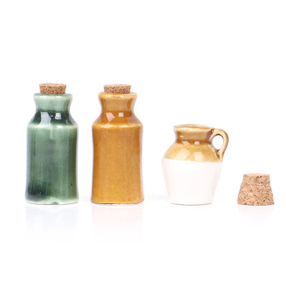 1 Pc 1:12 Dollhouse Miniature Ceramics Jar Seasoning Jar Kitchen Toy Dollhouse Home Decor