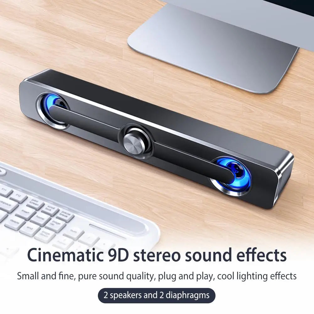 Salange Sound Bar Bluetooth USB Wired Speakers Bar Stereo Speaker For Projector PC Laptop Phone Computer 3.5mm Aux Speaker