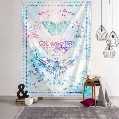 Psychedelic Butterfly Tarot Tapestry Wall Hanging Witchcraft Bohemian Hippie Tapiz Dormitory Home Decor