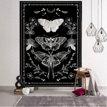 Psychedelic Butterfly Tarot Tapestry Wall Hanging Witchcraft Bohemian Hippie Tapiz Dormitory Home Decor