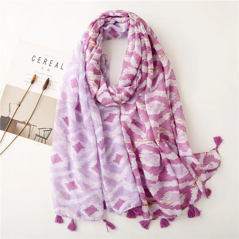 90*180cm Fashion high-grade flowers Cotton and linen female Polyester scarf printing gift custom national wind shawl beach towel