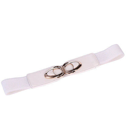 Fashion Thick PU Leather Elastic Wide Belts for Women Stretch Waist Dress Plus Size