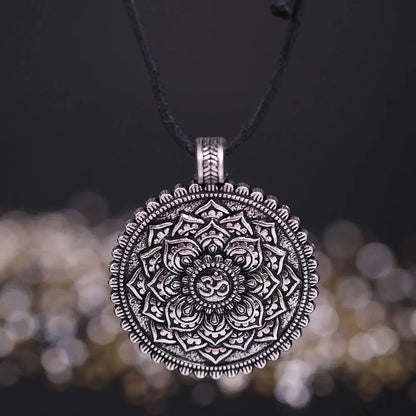 My Shape Viking Necklaces Flower of Life Dome Sacred Geometry Women Om Yoga Chakra Pendant Mandala Fashion Choker Jewelry