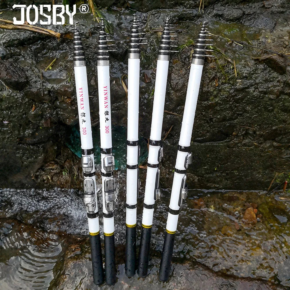 Telescopic Rock Fishing Rod Spinning fly Carp Feeder carbon fiber Pesca 3M 2.7M 2.4M 2.1M 1.8M 1.5M Mini travel Rod  Reel seat