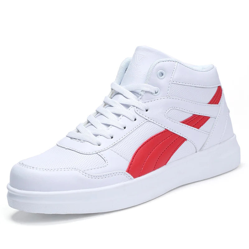 Spring Fashion Casual Shoes Men White Sneakers Breathable High top Flats Skateboarding Shoes 2023 New Unisex