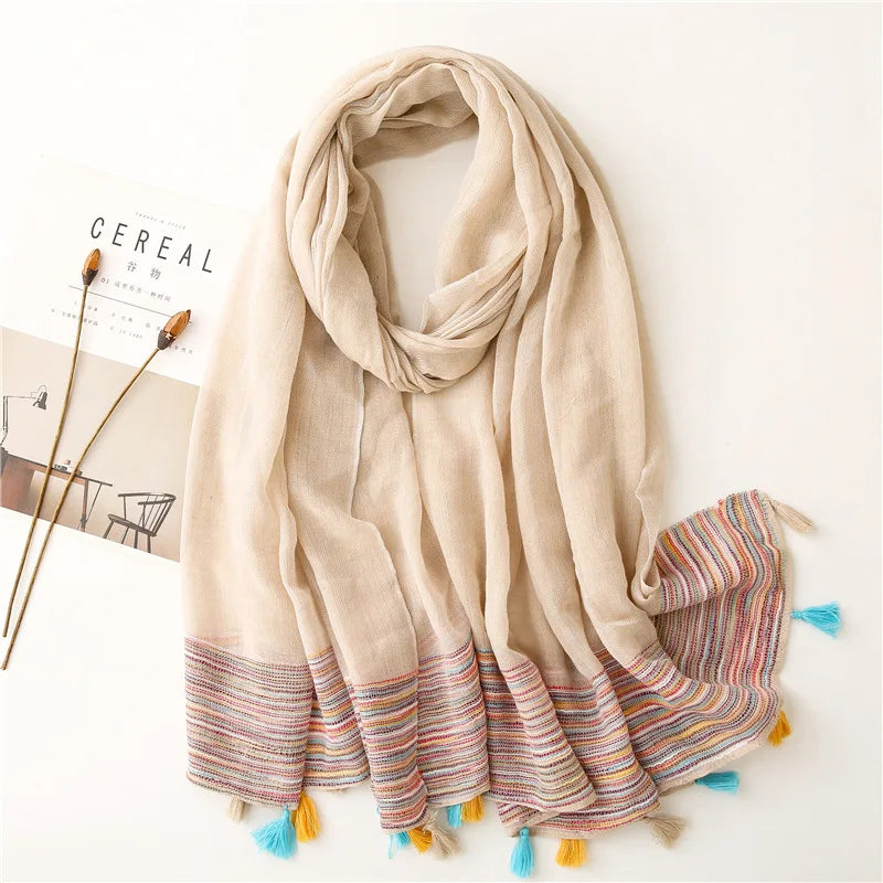 90*180cm Fashion high-grade flowers Cotton and linen female Polyester scarf printing gift custom national wind shawl beach towel