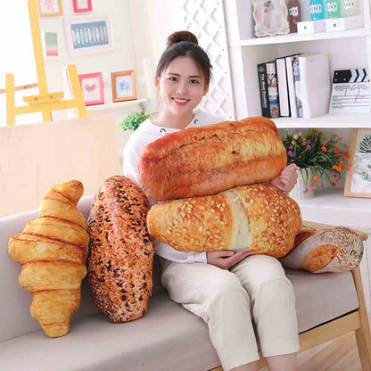 Simulational Bread Plush Pillow Creative Food Plush Toy Funny Fastfood Nap Pillow Cushion Home Decor Kids Toy Birthday Gift