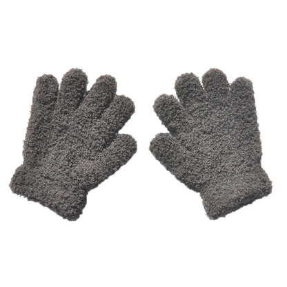 Warm Plush Thick Warm Baby Gloves Winter Plus Velvet Mittens Children Kid Coral Fleece Full Finger Gloves For 1-4Y Kids Gloves