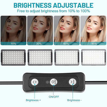 6"LED Video Light Panel 5600k Photography Lighting Photo Studio Lamp Kit For Shoot Live Streaming Youbube With Tripod RGB Filter