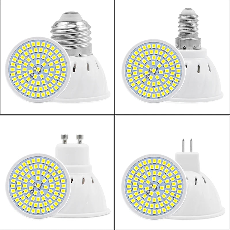 KARWEN  MR16 GU10 E27 E14 Lampada LED Bulb 220V 240V Bombillas LED Lamp 48 60 80 LED Spotlight 2835 SMD Lampara light