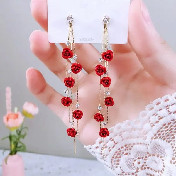 Korean Shiny Butterfly Crystal Drop Earring Bijoux Long Tassel Dangle Earrings for Women Statement Earrings Party Jewelry Gifts