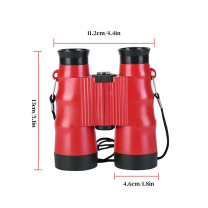 Telescope 6X36 Portable Kid Binocular Foldable Children Outdoor Observing Binocular  Red