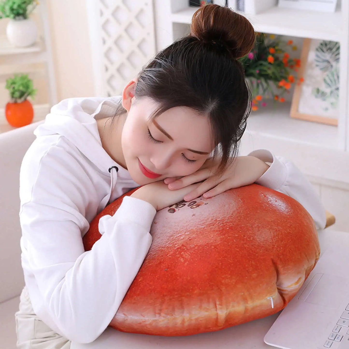 Simulational Bread Plush Pillow Creative Food Plush Toy Funny Fastfood Nap Pillow Cushion Home Decor Kids Toy Birthday Gift