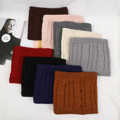 Hot Soft Unisex Brushed Knit Neck Warmer Circle Loop Snood Shawl Thicken Scarf Collar Cowl Go Out Wrap Winter Warm Accessories