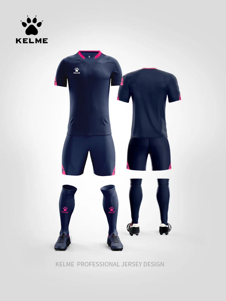 KELME Uniformes de fútbol personalizados para hombres Camisetas de fútbol Chándal para hombres Ropa deportiva Camiseta de manga corta Pantalones cortos de fútbol Traje 3801099