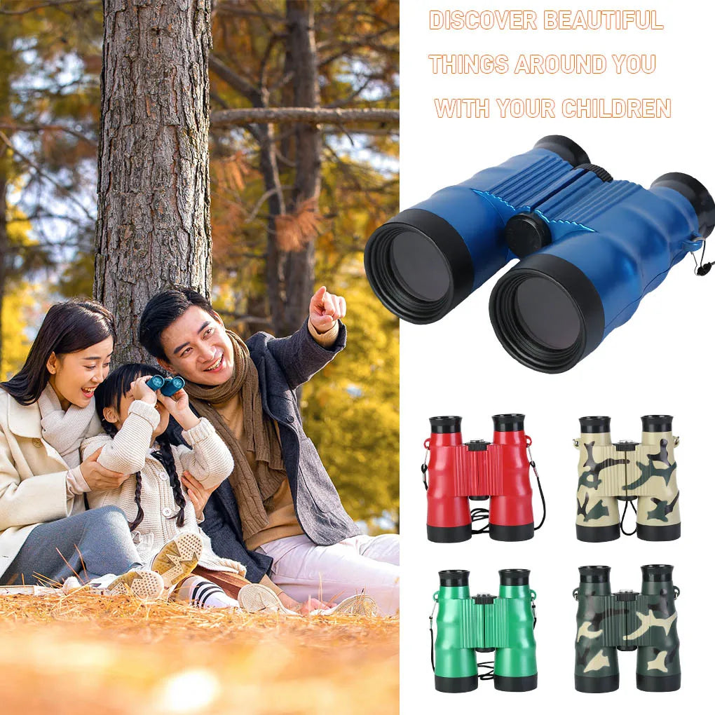 Telescope 6X36 Portable Kid Binocular Foldable Children Outdoor Observing Binocular  Red