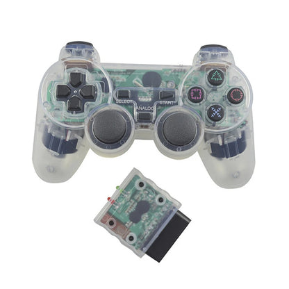 Transparent Color  Wireless Gamepad For Sony PS2  2.4G Vibration Joystick Blutooth Controller For Playstation 2 Joypad