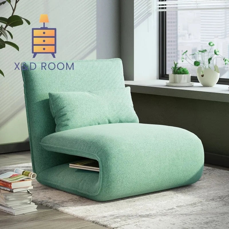 X&D Folding Portable Sofa Bed Lounge Chair Balcony Home Foldable Chair Leisure Lazy Chair Backrest Bedroom Lazy Lounge Sofa Bed