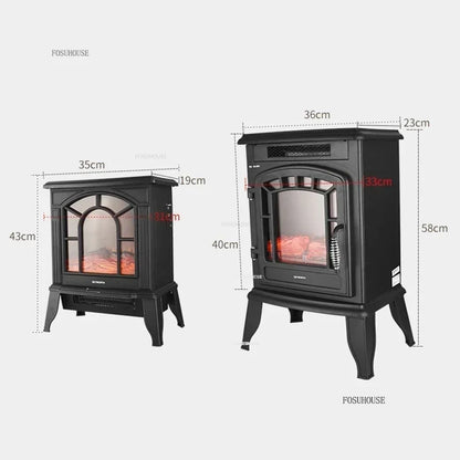 Nordic  Electric Fireplaces Home Office Living Room Electric Heater Brazier Courtyard Garden Stove Simulation Decorative Flame X