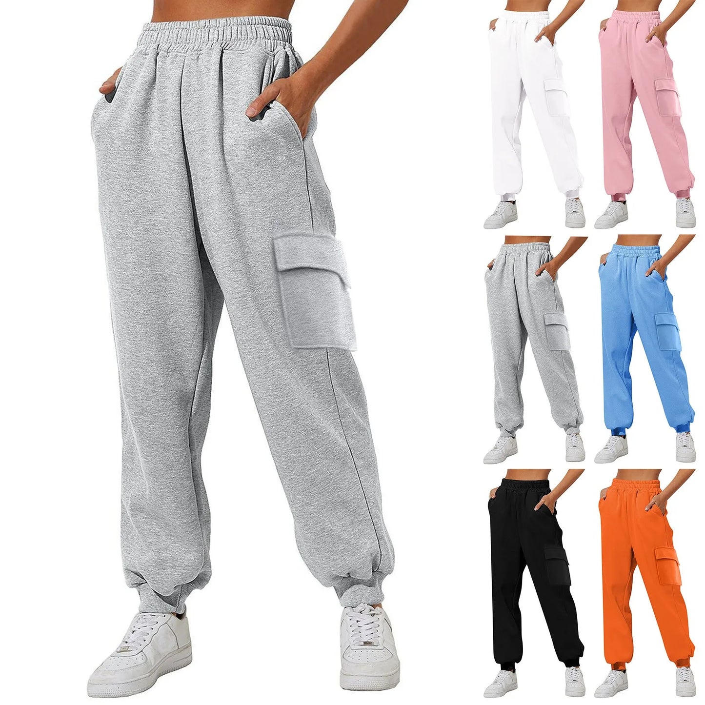 Women’s Fleece Lined Sweatpants Wide Straight Leg Pants Bottom Winter Warm Pants Daily Casual Jogger Sweatpants Sports Trousers