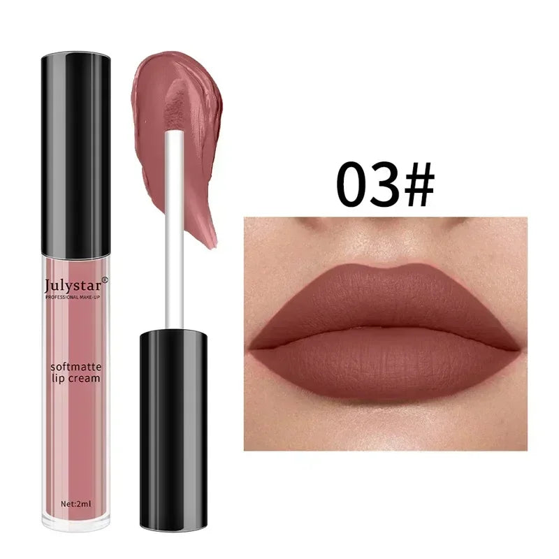 1pc Waterproof Liquid Lipsticks Lip Makeup Matte Velvet Lipstick Lip Gloss Red Sexy Cosmetic 6 Colors Long Lasting Lip Glaze