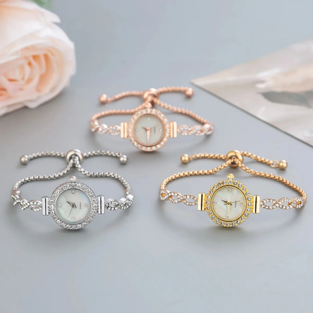 Women's Small Dial Wristwatch, Female Bracelet Watch, Quartz, Leisure, Popular, Elegant Clock, Golden Relojes, Hour, Ladies