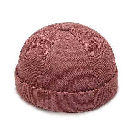 Vintage Men's Summer Cotton Brimless Skullies Cap Street Portable Docker Hats Multipurpose Beanie Hat Hip Hop Hats Japanese INS