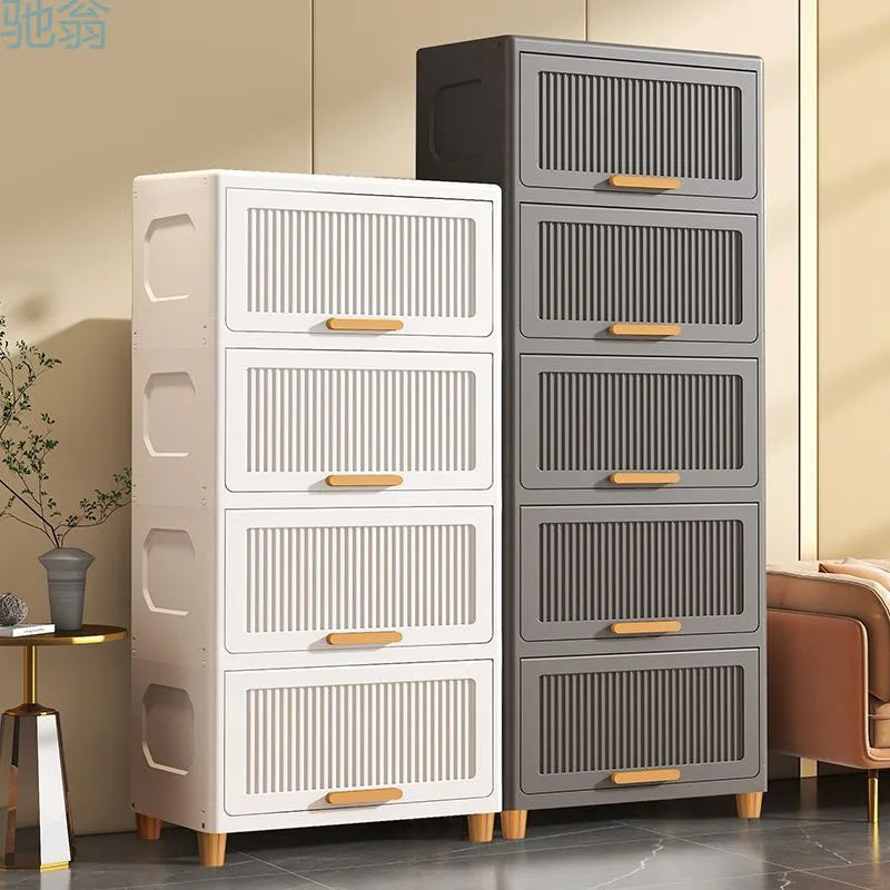 3/4/5/6 Layers Multifunction Living Room Cabinet Folding Storage Box Locker Large Capacity Storage Box Home Furniture