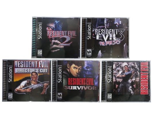 PS1 Resident Evil Series With Full Manual Disc Copy Game Unlock Console Station1 Retro Optical Driver Video Game Parts