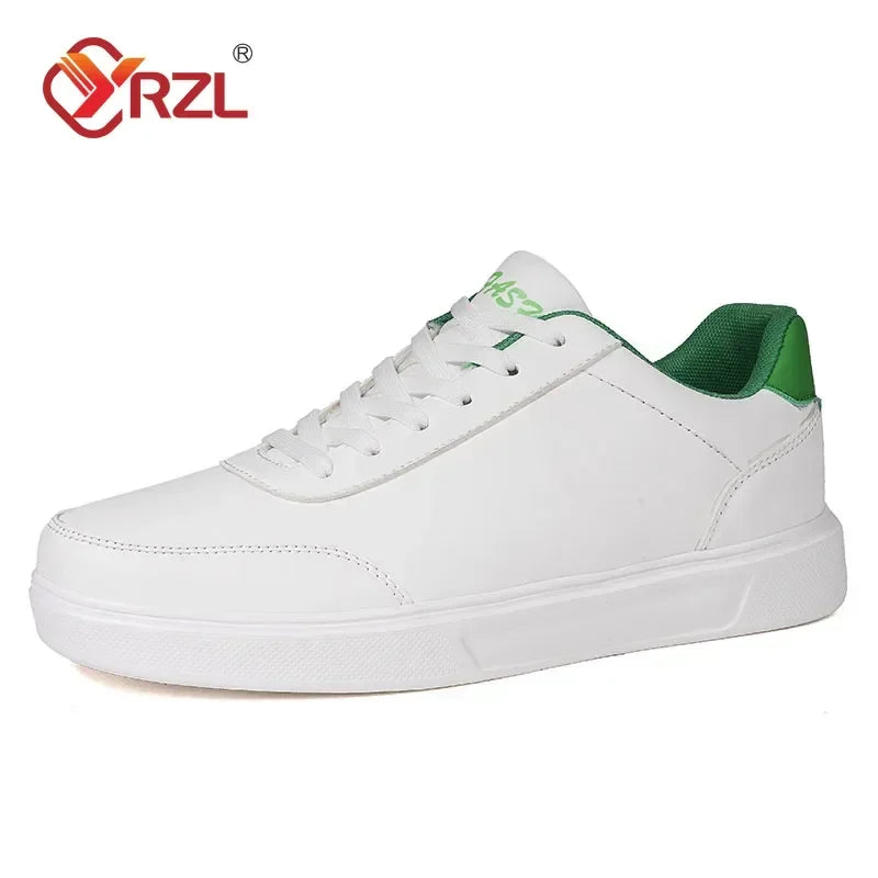 YRZL White Shoes Men Couple Casual Skateboard Shoes Comfortable Sneakers Lightweight Walking Women Tenis Shoes Plus Size 36-46