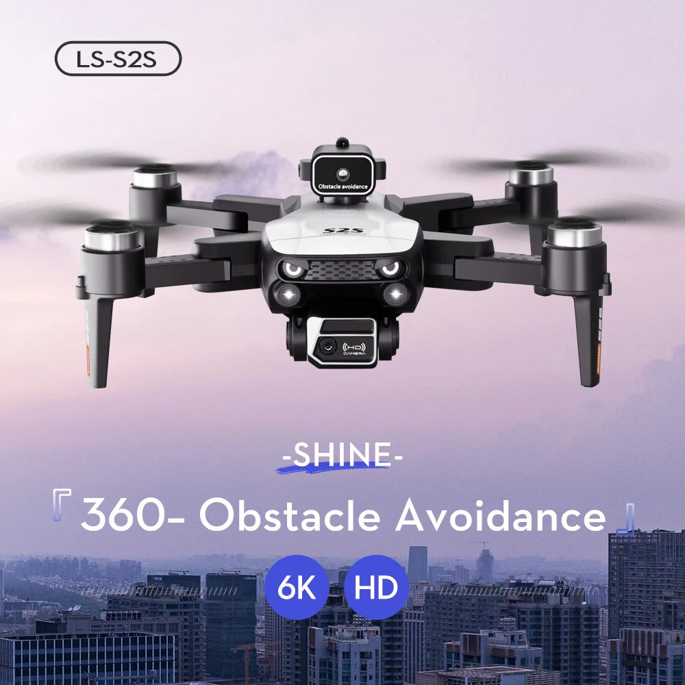 New S2S Drone 8K Professional HD Dual Camera Brushless Obstacle Avoidance Aerial Photography Foldable Quadcopter Toys Gifts