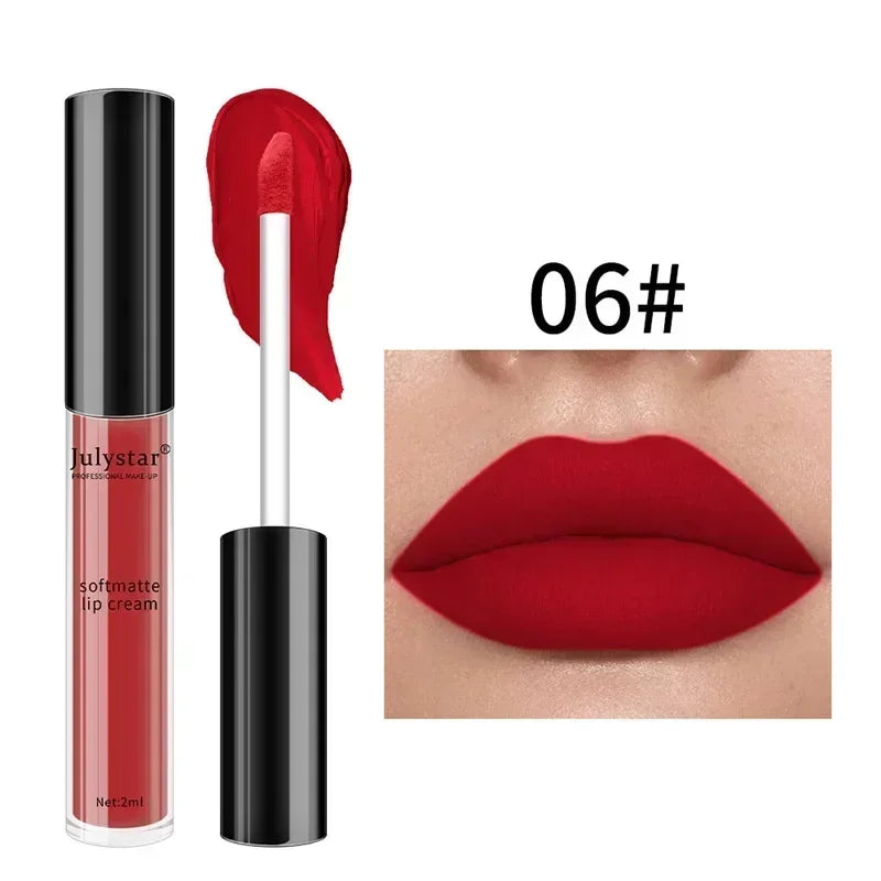 1pc Waterproof Liquid Lipsticks Lip Makeup Matte Velvet Lipstick Lip Gloss Red Sexy Cosmetic 6 Colors Long Lasting Lip Glaze