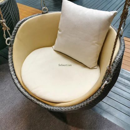 Home Designer Internet Celebrity Indoor Swing Single Rocking Chair Balcony Lazy Bird's Nest Hanging Basket Rattan Chair