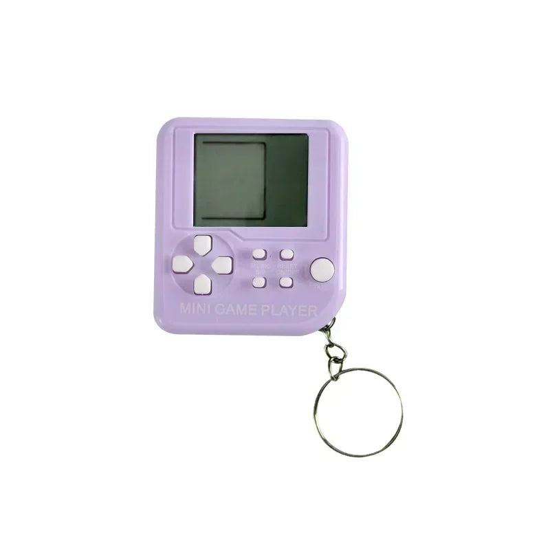 Portable Mini Classic Pocket Keychain Ring Anti Lost Retro Nostalgic Video Handheld Game Console Machine Kids Toys Gaming Player