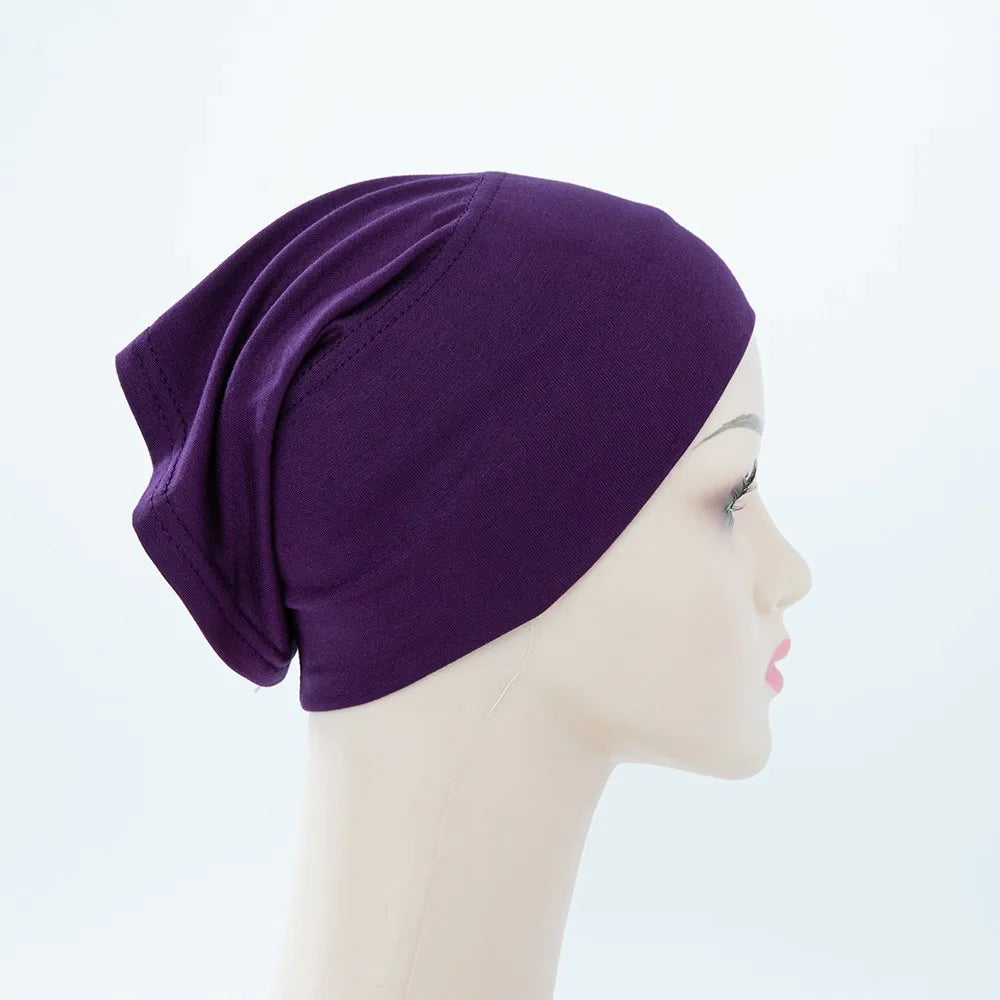 56colors Fashion Women Inner Hijab Tube Muslim Cap Bonnet Plain Islamic Underscarf Bamboo Jersey Undercaps