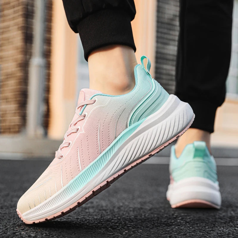 ONEMIX 2024 New Cushioned Running Shoes Women Fall Winter Heavy Runners Lace-up Women Jump Rope Dance Non-slip Outdoor Sneakers