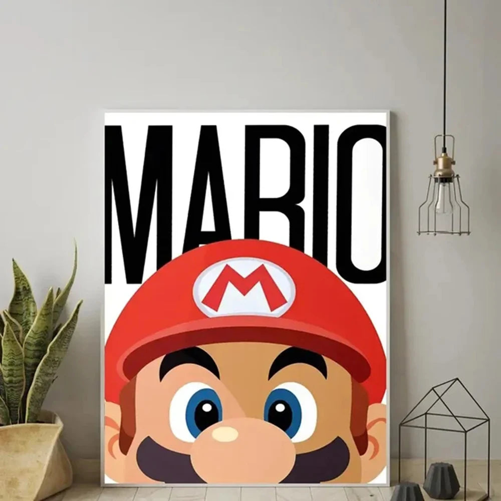 Classic Anime Movie Art Mario Poster Prints Playroom Canvas Paintings Wall Picture Living Room Kids Bedroom Home Decor Cuadros