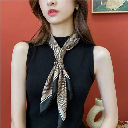 Scarf Women Silk Satin Women Bandana Silk Scarves Scarf for Women Neckerchief  luxury Scarf Foulard Laven Official Store WJ002