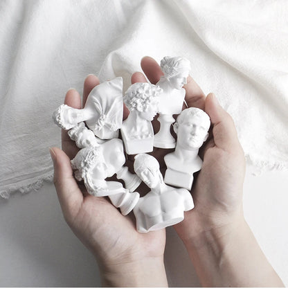 1Piece Nordic Sculpture Greek Mythology Plaster Statue David Resin Figure Portraits Bust Mini Gypsum Drawing Practice Crafts