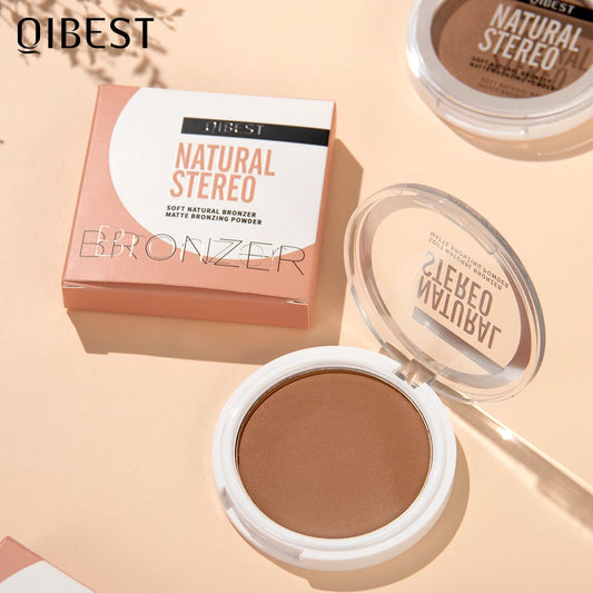 3D Bronzers Matte Wheat Contour Powder Palette Facial Makeup Natural Highlights Contouring Modification Waterproof Long-Lasting