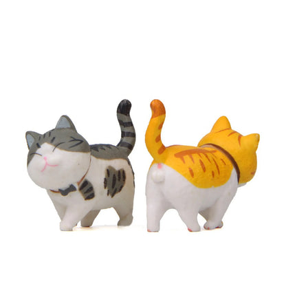 1 Piece Cute Cat Ornaments Bell Cat Animal Fairy Garden Figurines Accessories Home Decoration Desktop  Model Birthday Gift