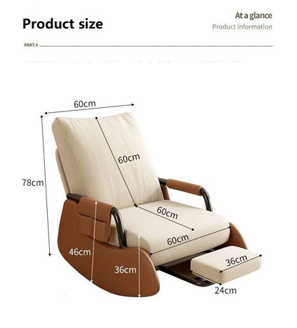 Lazy rocking chair, balcony leisure chair, living room, home lazy sofa, rocking chair, elderly sitting, comfortable luxury recli