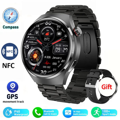 2024 New Smart Watch Heart rate Health Monitor Bluetooth Call NFC GPS Tracker IP68 Waterproof  SmartWatch Men For HUAWEI GT4 Pro