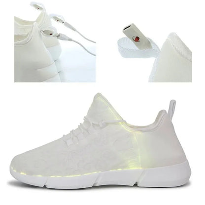 Summer Boy Luminous Glowing Sneakers Men Women Girls Kids LED Light Shoes Children Flashing With Light Adults USB Recharge Shoes