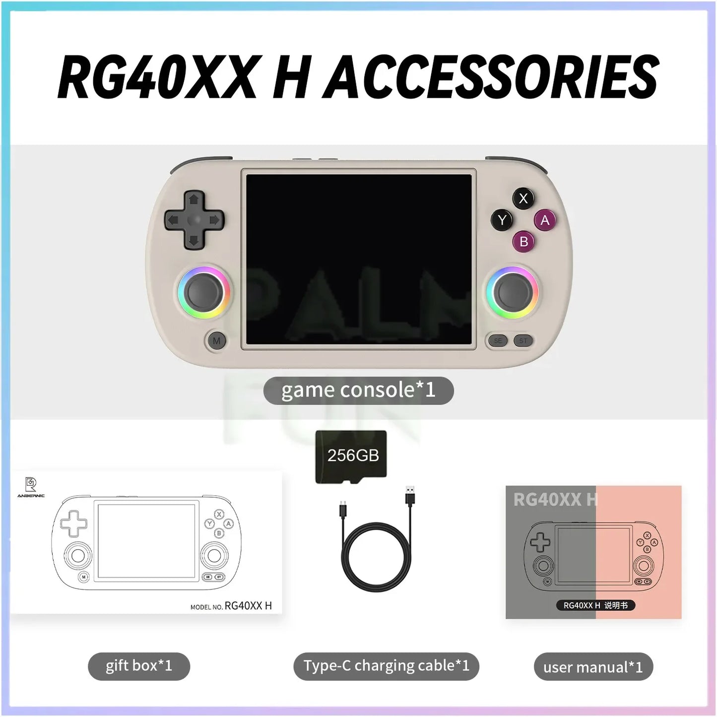 RG40XX H Retro Handheld Game Console 64 Bit 4.0 Inch IPS Screen Linux 5G WIFI Bluetooth HDMI-TV Output Video Gaming Player