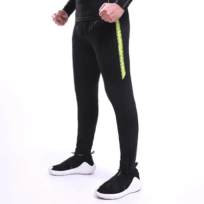 Mens Sports Running Soccer Training Pants Breathable Quick-dry Fitness Cycling Hiking Trousers Football Long Pants