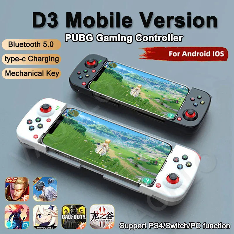 Wireless BT 5.0 Stretchable Game Controller For Mobile Phone Android IOS Gamepad Joystick Eat Chicken Gamepad for PS4 Switch PC