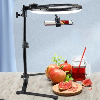 26CM Photography Lighting Phone Ringlight Tripod Stand Photo Led Selfie Fill Ring Light Lamp for Video Youtube Live COOK