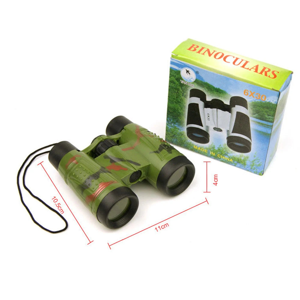 6x30 Binoculars Plastic Colorful Children Telescope with Neck Strap Children Simulation Outdoor Camping Survival Telescope Toys